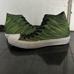 Green and Black converse